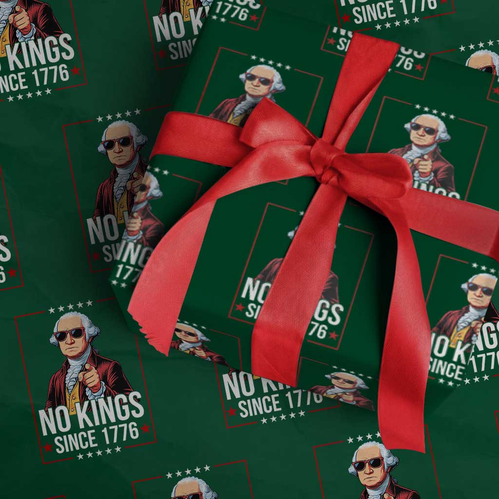 Funny George Washington No Kings 1776 Meme Vintage Gift Wrapping Paper Roll - Wonder Print Shop