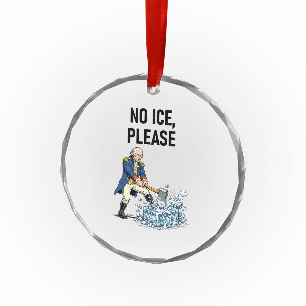 Funny George Washington Political Anti Ice Gift Crystal Glass Ornament