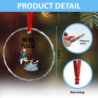 Funny George Washington Political Anti Ice Gift Crystal Glass Ornament