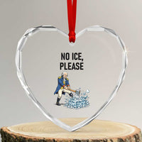 Funny George Washington Political Anti Ice Gift Heart Crystal Glass Ornament