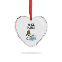 Funny George Washington Political Anti Ice Gift Heart Crystal Glass Ornament