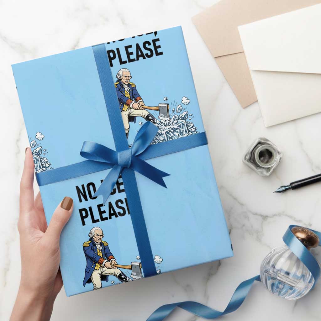 Funny George Washington Political Anti Ice Gift Wrapping Paper Roll