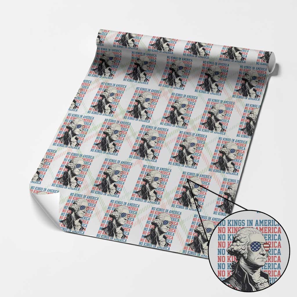 Funny George Washington Protest Wrapping Paper Roll No Kings In America