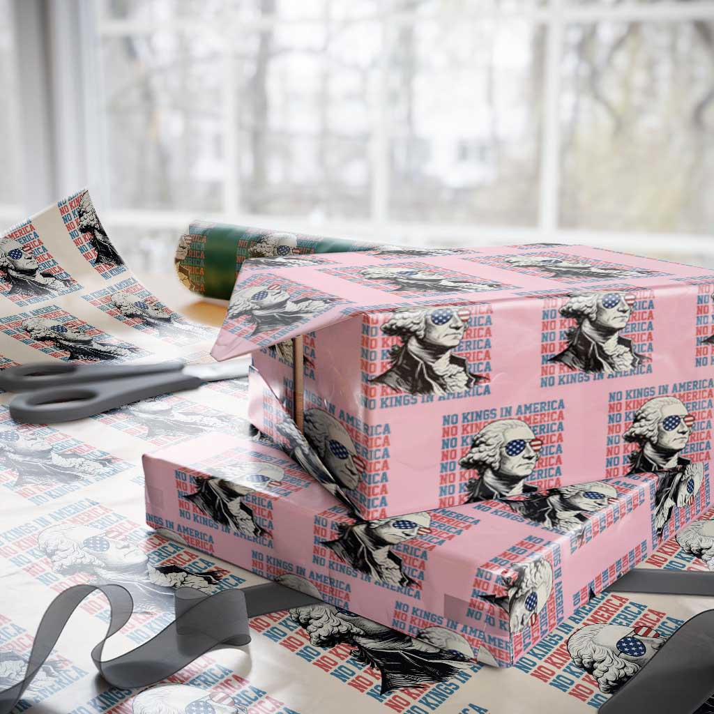 Funny George Washington Protest Wrapping Paper Roll No Kings In America