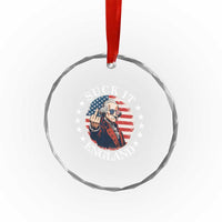 Funny George Washington Revolutionary War Crystal Glass Ornament Suck It England
