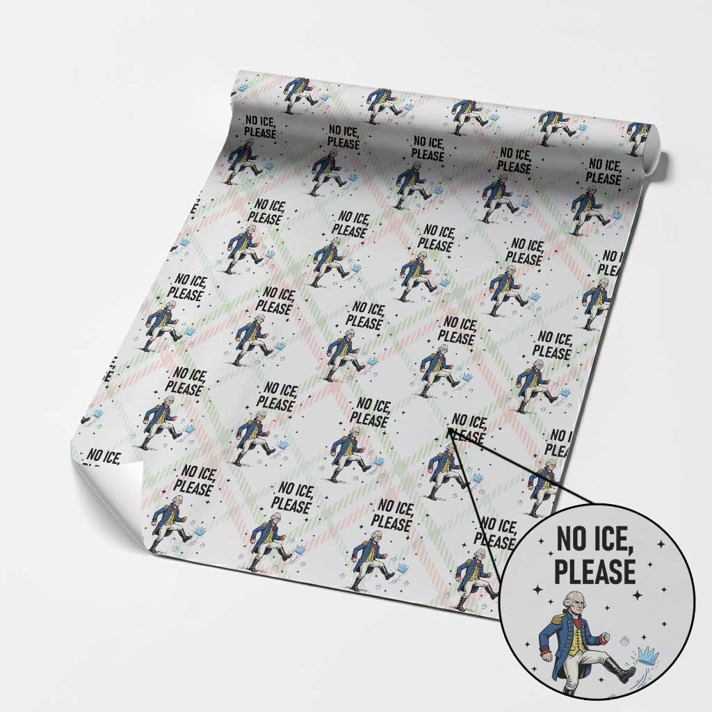 Funny George Washington Wrapping Paper Roll No Ice Please