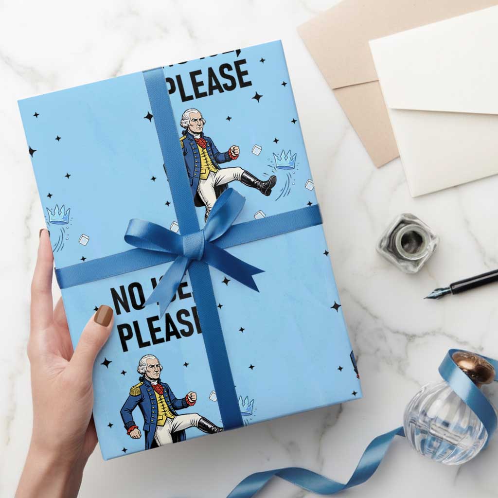 Funny George Washington Wrapping Paper Roll No Ice Please