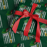 Funny German Beer Wrapping Paper Roll Oktoberfest Vintage American Flag Alpine hat - Wonder Print Shop