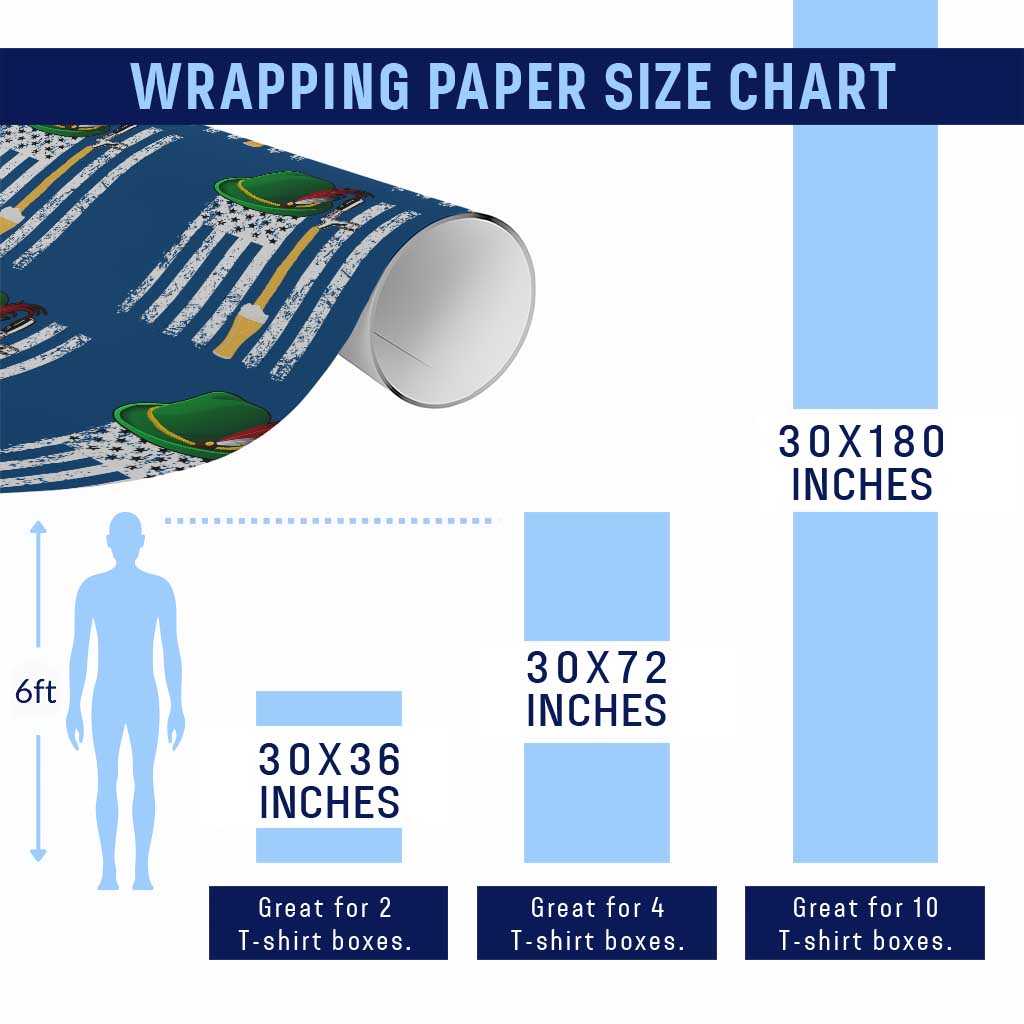 Funny German Beer Wrapping Paper Roll Oktoberfest Vintage American Flag Alpine hat - Wonder Print Shop