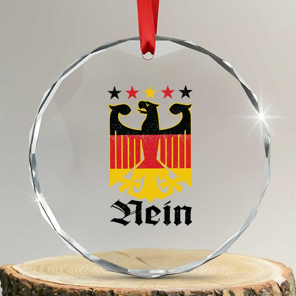 Funny German Eagle Crystal Glass Ornament Vintage Nein No Germany Souvenir Oktoberfest - Wonder Print Shop