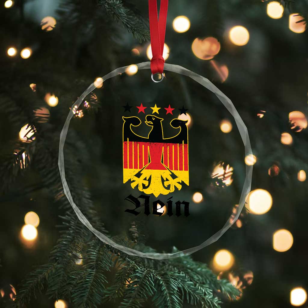 Funny German Eagle Crystal Glass Ornament Vintage Nein No Germany Souvenir Oktoberfest - Wonder Print Shop