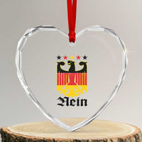 Funny German Eagle Heart Crystal Glass Ornament Vintage Nein No Germany Souvenir Oktoberfest - Wonder Print Shop