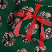 Funny Ghost Christmas Face Wrapping Paper Roll Whats Your Favorite Christmas Movie Spooky Xmas - Wonder Print Shop