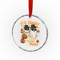 Funny Ghost Crystal Glass Ornament It's Tricky Tricky Tricky 90s Nostalgia Halloween Costume - Wonder Print Shop