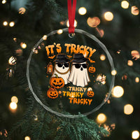 Funny Ghost Crystal Glass Ornament It's Tricky Tricky Tricky 90s Nostalgia Halloween Costume - Wonder Print Shop