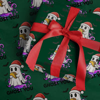 Funny Ghost Halloween Xmas Wrapping Paper Roll Ghost You - Wonder Print Shop