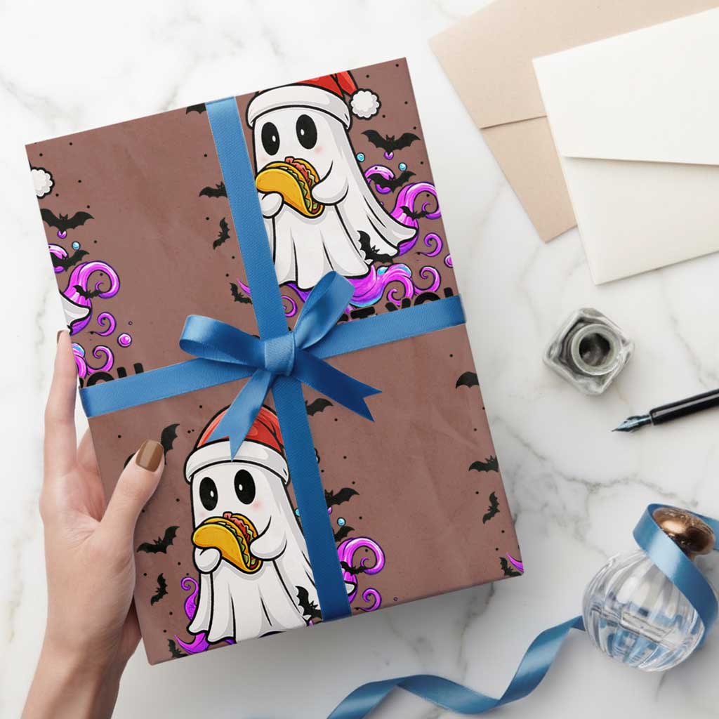 Funny Ghost Halloween Xmas Wrapping Paper Roll Ghost You - Wonder Print Shop