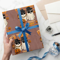 Funny Ghost Wrapping Paper Roll It's Tricky Tricky Tricky 90s Nostalgia Halloween Costume - Wonder Print Shop