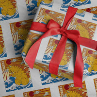Funny Giant Cat Monster Japanese Anime Kawaii Wrapping Paper Roll Retro Vintage Japan Inspo Graphic