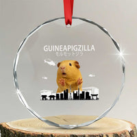 Funny Giant Guinea Pig Monster Roaring Tokyo Japan Crystal Glass Ornament Guineapigzilla - Wonder Print Shop