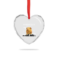 Funny Giant Guinea Pig Monster Roaring Tokyo Japan Heart Crystal Glass Ornament Guineapigzilla - Wonder Print Shop
