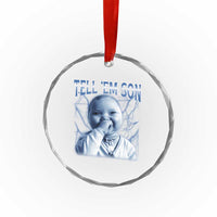 Funny Giggling Niche Baby Is Calling Crystal Glass Ornament Tuff Baby AI Laughing Gen Alpha Meme - Wonder Print Shop