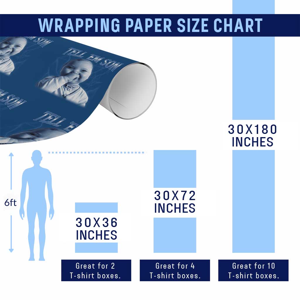 Funny Giggling Niche Baby Is Calling Wrapping Paper Roll Tuff Baby AI Laughing Gen Alpha Meme - Wonder Print Shop