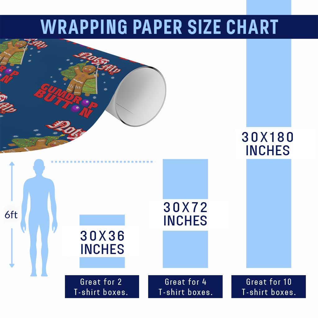 Funny Gingerbread Wrapping Paper Roll Not My Gumdrop Buttons Christmas Cookie Candy