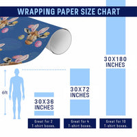 Funny Giraffe Bunny Wrapping Paper Roll Happy Easter Day Sunday