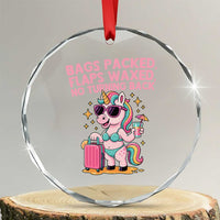 Funny Girls Trip Unicorn Crystal Glass Ornament Bags Packed Flaps Waxed No Turning Back Bikini Vacation Bachelorette TS02