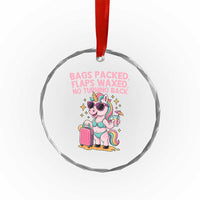 Funny Girls Trip Unicorn Crystal Glass Ornament Bags Packed Flaps Waxed No Turning Back Bikini Vacation Bachelorette TS02