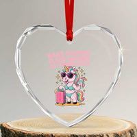Funny Girls Trip Unicorn Heart Crystal Glass Ornament Bags Packed Flaps Waxed No Turning Back Bikini Vacation Bachelorette - Wonder Print Shop