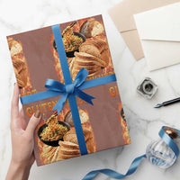 Funny Gluten Free Wrapping Paper Roll Gluten Makes My Tummy Hurt Vintage Bootleg Graphic
