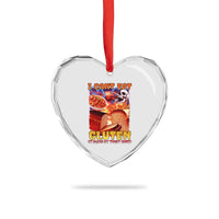 Funny Gluten Intolerance Heart Crystal Glass Ornament I Can't Eat Gluten It Makes My Tummy Hurt Skeleton Meme - Wonder Print Shop