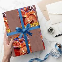 Funny Gluten Intolerance Wrapping Paper Roll I Can't Eat Gluten It Makes My Tummy Hurt Skeleton Meme - Wonder Print Shop