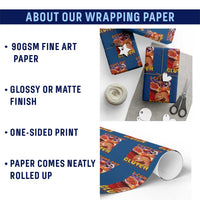 Funny Gluten Intolerance Wrapping Paper Roll I Can't Eat Gluten It Makes My Tummy Hurt Skeleton Meme - Wonder Print Shop