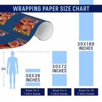 Funny Gluten Intolerance Wrapping Paper Roll I Can't Eat Gluten It Makes My Tummy Hurt Skeleton Meme - Wonder Print Shop