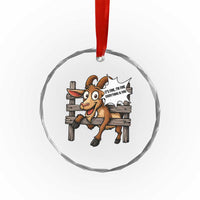 Funny Goat Crystal Glass Ornament It Is Fine I Am Fine Everything Is Fine - Wonder Print Shop