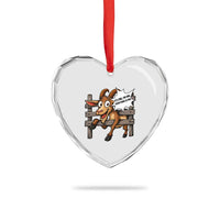Funny Goat Heart Crystal Glass Ornament It Is Fine I Am Fine Everything Is Fine - Wonder Print Shop