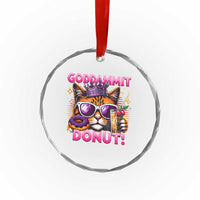Funny Goddammit Cat Princess Meme Crystal Glass Ornament Cartoon Style