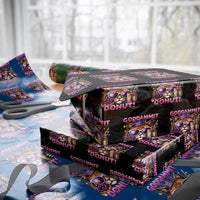 Funny Goddammit Cat Princess Meme Wrapping Paper Roll Cartoon Style