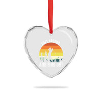 Funny Golf Quote Heart Crystal Glass Ornament Putt Around And Find Out - Wonder Print Shop