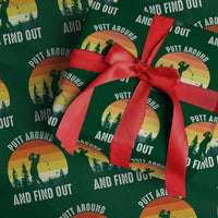 Funny Golf Quote Wrapping Paper Roll Putt Around And Find Out - Wonder Print Shop
