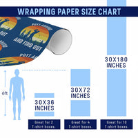 Funny Golf Quote Wrapping Paper Roll Putt Around And Find Out - Wonder Print Shop