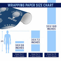 Funny Golf Wrapping Paper Roll Its A Great Day To Play With My Balls - Wonder Print Shop