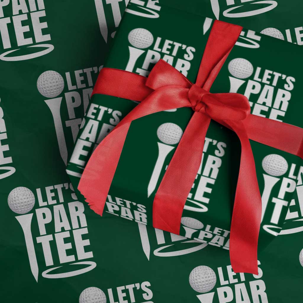 Funny Golfing Wrapping Paper Roll Let's Par Tee Fathers Day Golfer Gift Dad Grandpa - Wonder Print Shop