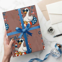 Funny Goose 4th of July Wrapping Paper Roll Chill the Fourth Out Patriotic Humor with Summer Vibes - Wonder Print Shop