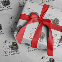 Funny Goose Book Lover Wrapping Paper Roll I Have No Shelf Control