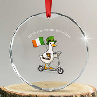Funny Goose Christian St Patrick's Day Crystal Glass Ornament Off To Pray For The Kerfufflers
