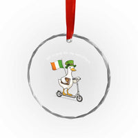 Funny Goose Christian St Patrick's Day Crystal Glass Ornament Off To Pray For The Kerfufflers